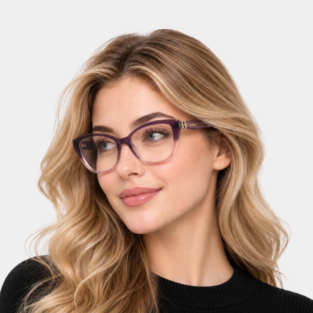 عینک طبی زنانه گربه ای جاست وان مدل 8165C6