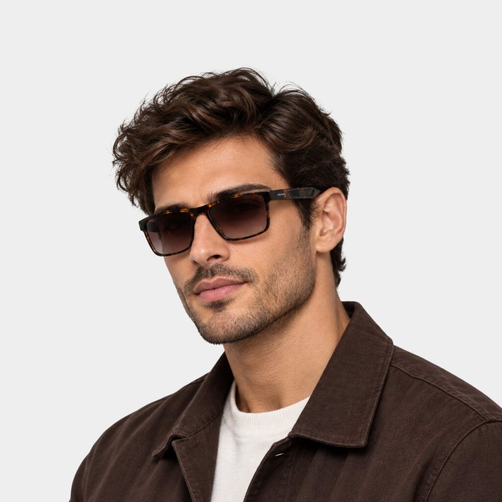 عینک آفتابی مردانه مستطیلی پلاریزه آنتونیو باندراس مدل 8448C5